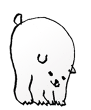 The dog drawn while phone sticker #3029963