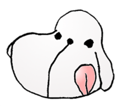 The dog drawn while phone sticker #3029968