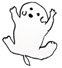 The dog drawn while phone sticker #3029970