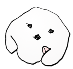 The dog drawn while phone sticker #3029971