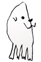 The dog drawn while phone sticker #3029974