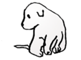 The dog drawn while phone sticker #3029980