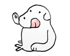 The dog drawn while phone sticker #3029985