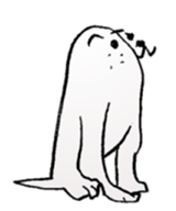 The dog drawn while phone sticker #3029996