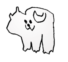 The dog drawn while phone sticker #3029998