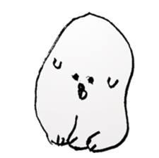 The dog drawn while phone sticker #3029999