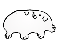 The dog drawn while phone sticker #3030002