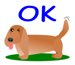 Dachshund Red (dog stamp series) sticker #3031843