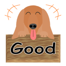 Dachshund Red (dog stamp series) sticker #3031845