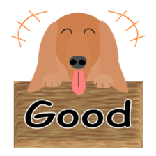 Dachshund Red (dog stamp series) sticker #3031845