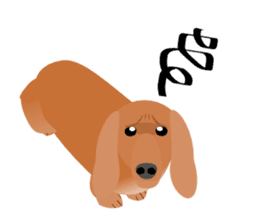 Dachshund Red (dog stamp series) sticker #3031846