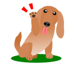 Dachshund Red (dog stamp series) sticker #3031847