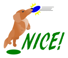 Dachshund Red (dog stamp series) sticker #3031849