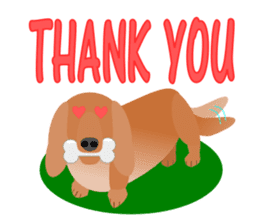 Dachshund Red (dog stamp series) sticker #3031851