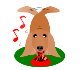 Dachshund Red (dog stamp series) sticker #3031852