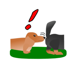 Dachshund Red (dog stamp series) sticker #3031854