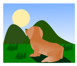 Dachshund Red (dog stamp series) sticker #3031856