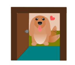 Dachshund Red (dog stamp series) sticker #3031859