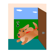 Dachshund Red (dog stamp series) sticker #3031860