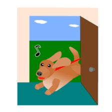 Dachshund Red (dog stamp series) sticker #3031860