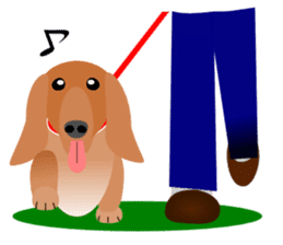 Dachshund Red (dog stamp series) sticker #3031861