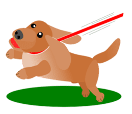 Dachshund Red (dog stamp series) sticker #3031862