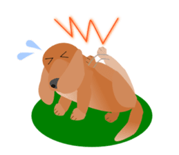 Dachshund Red (dog stamp series) sticker #3031863