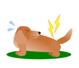 Dachshund Red (dog stamp series) sticker #3031864