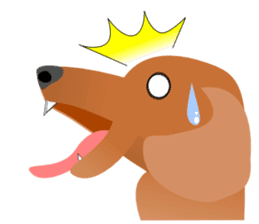 Dachshund Red (dog stamp series) sticker #3031865