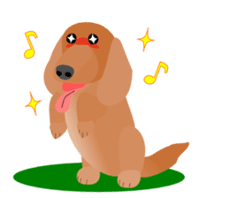 Dachshund Red (dog stamp series) sticker #3031867