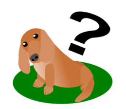 Dachshund Red (dog stamp series) sticker #3031868
