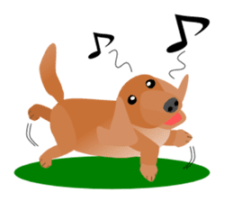 Dachshund Red (dog stamp series) sticker #3031869