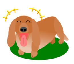 Dachshund Red (dog stamp series) sticker #3031870