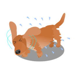 Dachshund Red (dog stamp series) sticker #3031871