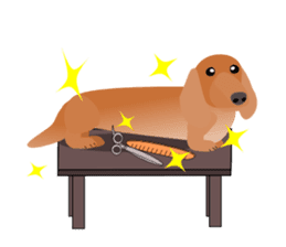 Dachshund Red (dog stamp series) sticker #3031872