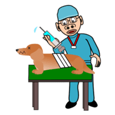 Dachshund Red (dog stamp series) sticker #3031873