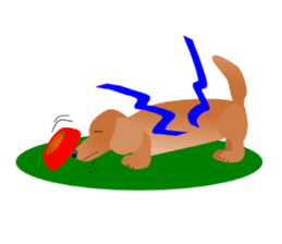 Dachshund Red (dog stamp series) sticker #3031874