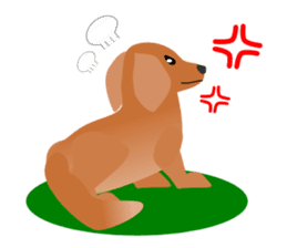 Dachshund Red (dog stamp series) sticker #3031875