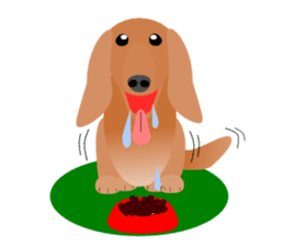 Dachshund Red (dog stamp series) sticker #3031876