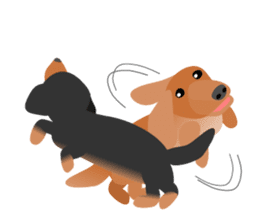 Dachshund Red (dog stamp series) sticker #3031879