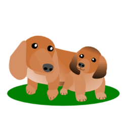 Dachshund Red (dog stamp series) sticker #3031881