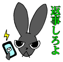 Tsundere Black rabbit ~KUNUGI SAN~ sticker #3031924