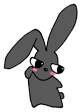 Tsundere Black rabbit ~KUNUGI SAN~ sticker #3031933
