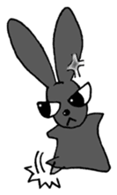 Tsundere Black rabbit ~KUNUGI SAN~ sticker #3031937