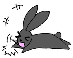 Tsundere Black rabbit ~KUNUGI SAN~ sticker #3031938