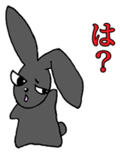 Tsundere Black rabbit ~KUNUGI SAN~ sticker #3031947