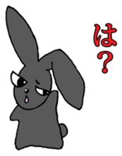 Tsundere Black rabbit ~KUNUGI SAN~ sticker #3031947