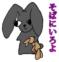 Tsundere Black rabbit ~KUNUGI SAN~ sticker #3031953