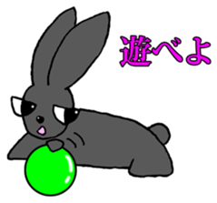 Tsundere Black rabbit ~KUNUGI SAN~ sticker #3031956