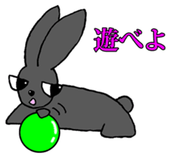 Tsundere Black rabbit ~KUNUGI SAN~ sticker #3031956